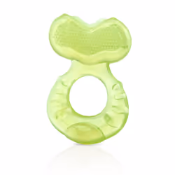 Nuby Silicone Teethe-eez Teether with Bristles  Includes Hygienic Case  Green (Pack of 1)