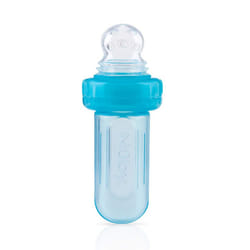 EZ Squeeze Weaning Self Feeder Baby Spoon, Blue