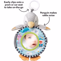Nuby My First Soft Baby Book, Cuddly Penguin Plush Pram Toy, Sensory Story Book, Baby Toy 0-6 Months