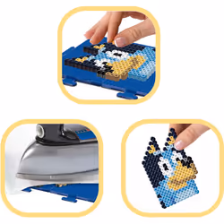 Perler 80-57182 Bluey Fused Bead Deluxe Box Kit  10 Unique Patterns  Multicolor  4473 Pieces