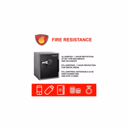 Master Lock SFW205GPC Sentry Safe Fireproof Safe 56,5L [Fire & Water Resistant] [XXLarge] [Digital Combination and Key] For ID Papers, A4 Paper