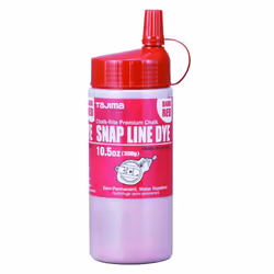 TAJIMA Marking Chalk - Dark Red 10.5 oz (300g) Semi Permanent Snap-Line Dye with Durable Bottle & Easy-Fill Nozzle - PLC3-DR3 ...