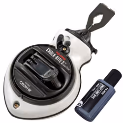 TAJIMA chalk Box - chalk-Rite II Snap-Line with Extra Bold 1mm chalk Line  Five gear Quick Retrieval - cR201W-P