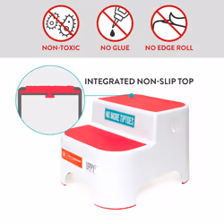 Prince Lionheart Dual Height UPPY2 Two Step Stool for Potty Training Kids and Toddlers to Wash Hands - Portable Non Slip Children and Toddler Stepping