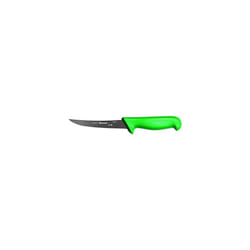 Professional Boning Knife - BKG106-5 Narrow Curved 5' (130mm) Ultra Sharp Sanitized Steel Blade - Green Handle Kitchen Chef's Knife