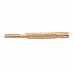 B565G Brass Drive Pin Punch, 4" Overall Length, 1" Pin Length, 1/4" Pin Diameter