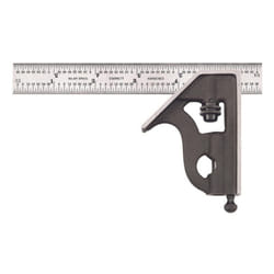 Starrett Steel Combination Square with Square Head - 6"" Blade Length