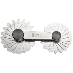 178MA Fillet or Radius Gage  Millimeter Reading  Concave and Convex  1-3mm Range  0.25mm Increments  3-7mm Range  0.5mm Increments  34 Leaves
