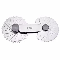 178MB Fillet or Radius Gage Millimeter Reading 7.5-15mm Range (Concave and Convex) 0.5mm Increments 32 Leaves