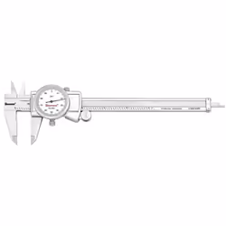 3202-6 Dial Caliper Hardened Stainless Steel 0-6"" Range .001"" Gra