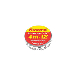 4M Tape Measure Stix - SM412ME Precision Steel Imperial and Metric Measurement - Home Improvement Lest-to-right Reading Long Lasting Tape