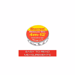 4M Tape Measure Stix - SM412ME Precision Steel Imperial and Metric Measurement - Home Improvement Lest-to-right Reading Long Lasting Tape