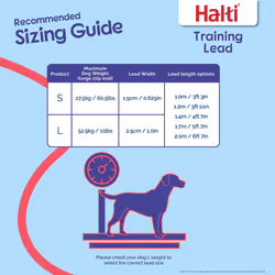 HALTI Training Lead - Professional Dog Lead to Stop Pulling on the Lead, Perfect for Puppy Walks, Easy to Use Double-Ended Dog Leash, Lightweight Soft