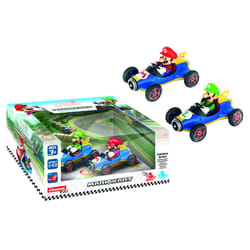 Carrera Pull & Speed 15813018 Official Licensed Kids Mario Kart Toy Car Pull Back Vehicle for Ages 3 and Up - Mach 8 Mario/Mach 8 Luigi