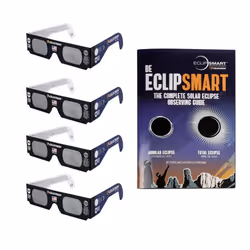 Celestron EclipSmart Solar Shades Observing Kit includes Four ISO Certified Solar Eclipse Glasses & 2017 Total Solar Eclipse  ...