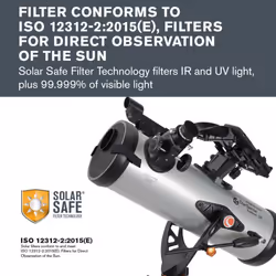 Celestron - EclipSmart Safe Solar Eclipse Telescope Filter - Meets ISO 12312-2:2015(E) Standards - Works with Existing 114mm AZ & EQ Telesco