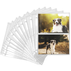 Samsill 100 Pack 5x7 Photo Album Refills  100 Pictures  3-Ring Binder Photo Sleeve Inserts  2 Pocket Photo Page for 5x7 Photographs  Postcards  Recipe