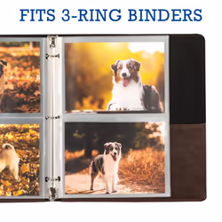 Samsill 100 Pack 5x7 Photo Album Refills  100 Pictures  3-Ring Binder Photo Sleeve Inserts  2 Pocket Photo Page for 5x7 Photographs  Postcards  Recipe