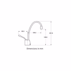 InSinkErator Model HC1100 Steaming Hot & Filter Cold Water Chrome Tap ONLY 44318