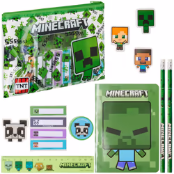 Filled Pencil Case and Stationery Set for Kids, School Supplies - Gifts for Boys (Green)