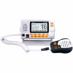 Uniden UM725GBT Marine VHF Radio All USA Canada and Intl. Marine Channels 1Watt/25Watt Transmit Power Largest LCD Screen ...