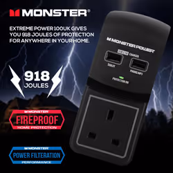 Monster Power Core 100 1 Port USB Surge Protected Socket
