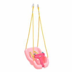 Little Tikes Snug 'n Secure Pink Swing with Adjustable Straps 2-in-1 for Baby and Toddlers Ages 9 Months - 4 Years 16D x 16.3 ...