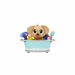 Rescue Tales Scrub 'n Groom Bathtub Playset - with Golden Retriever Plush - Soft & Huggable Pet Toy - Encourages Empathy - In ...