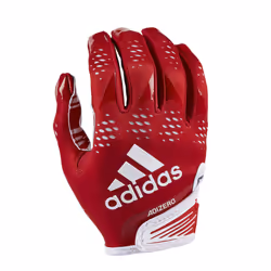 adidas Adizero 12 Adult Football Receiver Gloves  Red/White  Large