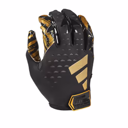 adidas Adizero 13 Football Receiver Gloves Black/Metallic Gold Mediu