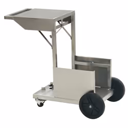 Bayou Classic 700-185 Stainless Bayou Fryer Cart Features Rubber Wheels and Locking Casters Hook Mount for Propane Tank Perfe ...