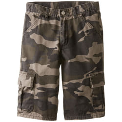 Wrangler Authentics boys Classic Cargo shorts  Dark Khaki Camo  8 Husk