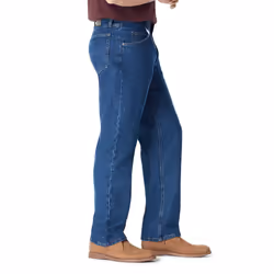 Wrangler Authentics Men's Big & Tall Classic 5-Pocket Relaxed Fit Cotton Jean  Dark Stonewash  44W x 30L