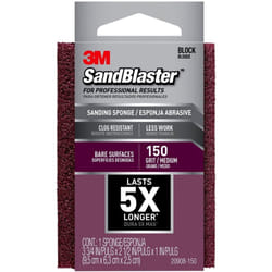 3M Sandblaster Sanding Sponge For Bare Surfaces, Small Detail, Medium, 150 Grit