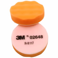 3M Finesse-It 02648B Orange Foam Pad - Hook & Loop Attachment 3 1/4 in