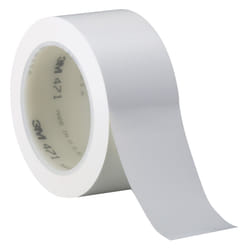3M Vinyl Tape 471  White  3/4 in x 36 yd  5.2 mil