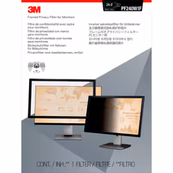 3M Framed Privacy Filter for 24in Monitor, 16:10, PF240W1F