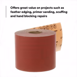 3M Stikit Red Abrasive Sheet Roll  01687  No Hole  2-3/4 in x 25 yd  120+ Grade  Automotive Sanding Roll Sandpaper for Coating Removal  Body Repair  A
