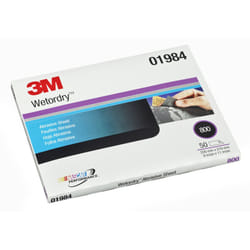 3M (01984-5PK) Wetordry 9"""" x 11"""" 800 Grit Abrasive Sheet - 50 Sheets/Box  (Case of 5)
