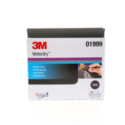 3M Wetordry Abrasive Sheet  01999  3000  9 in x 11 in  50 sheets per carton