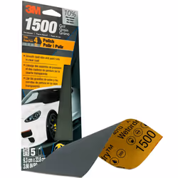 3M Wetordry Sandpaper  03002  1500 grit  3 2/3 in x 9 in  5 Sheets Per Pack