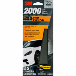 3M Wetordry Sandpaper  03003  2000 Grit  3 2/3 in x 9 in