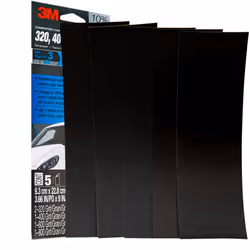 3M Wetordry Sandpaper  03024  Assorted Grits  3 2/3 in x 9 in  5 Sheets Per Pack