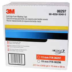 3M Soft Edge Foam Masking Tape 06297 13 mm x 50 m White