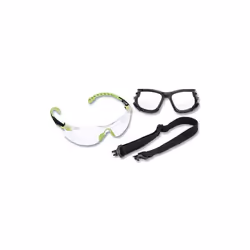 3M MMMS1201SGAFKT Solus 1000-Series Safety Glasses - Green Plastic Frame & Clear Polycarbonate Lens - Case of 12