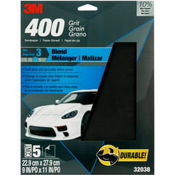 3M Wetordry Sandpaper  32038  400 Grit  9 in x 11 in  5 Sheets Per Pack