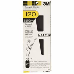 3M Pro-Pak Drywall Sanding Paper  25 Sheets  120 Grit  4.2 in x 11.25 in  Pre-Cut Sheet Fit Most Drywall Sanding Tools  Heavy ...