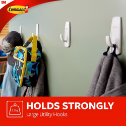 COMMAND 3M Command Large Utility Hook With Command Adhesive Strips Whi - Additional view 2