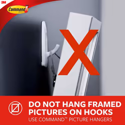 Command Decoration Clips for Christmas and Fairy Light - White