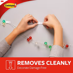 Command Decoration Clips for Christmas and Fairy Light - White
